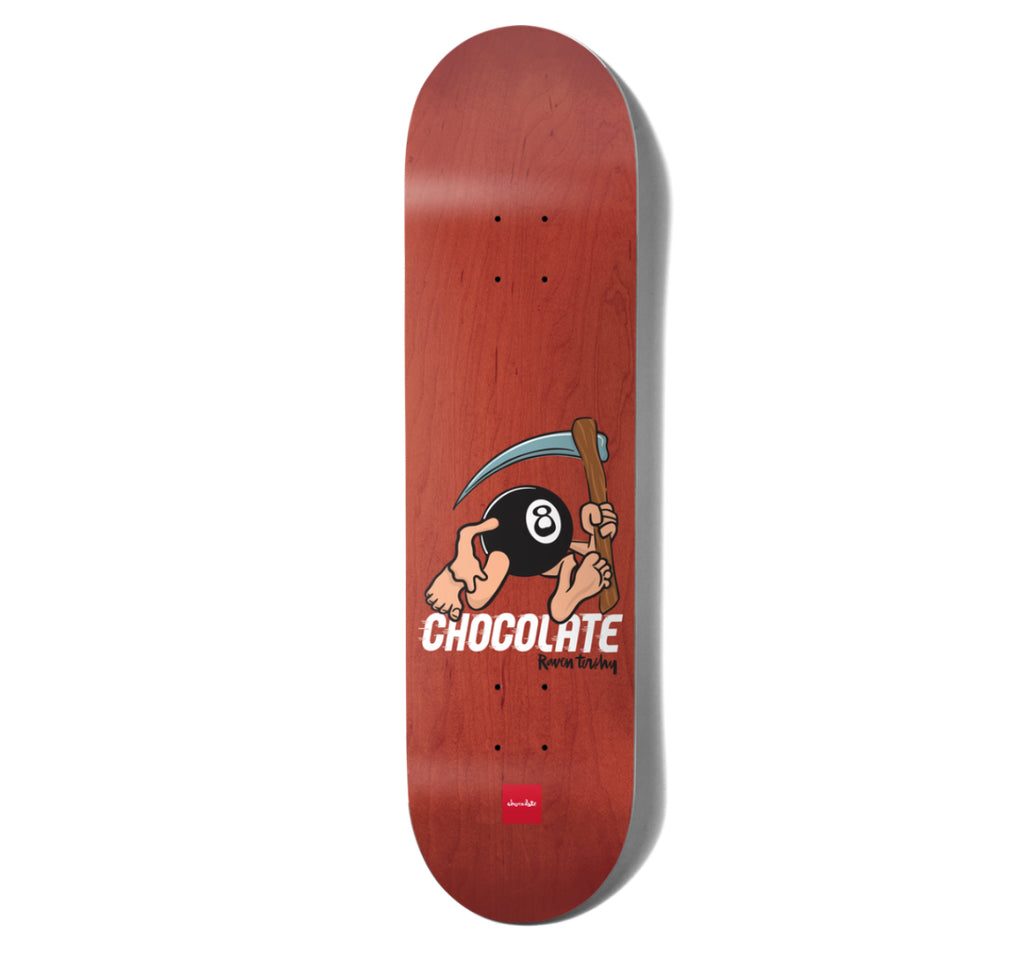 Chocolate Deck Skateboards Black Eightball Eightballer Raven Tershy 8.5" Red