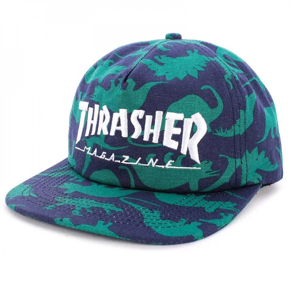 Thrasher Cap Mag Logo Snapback Dino Print